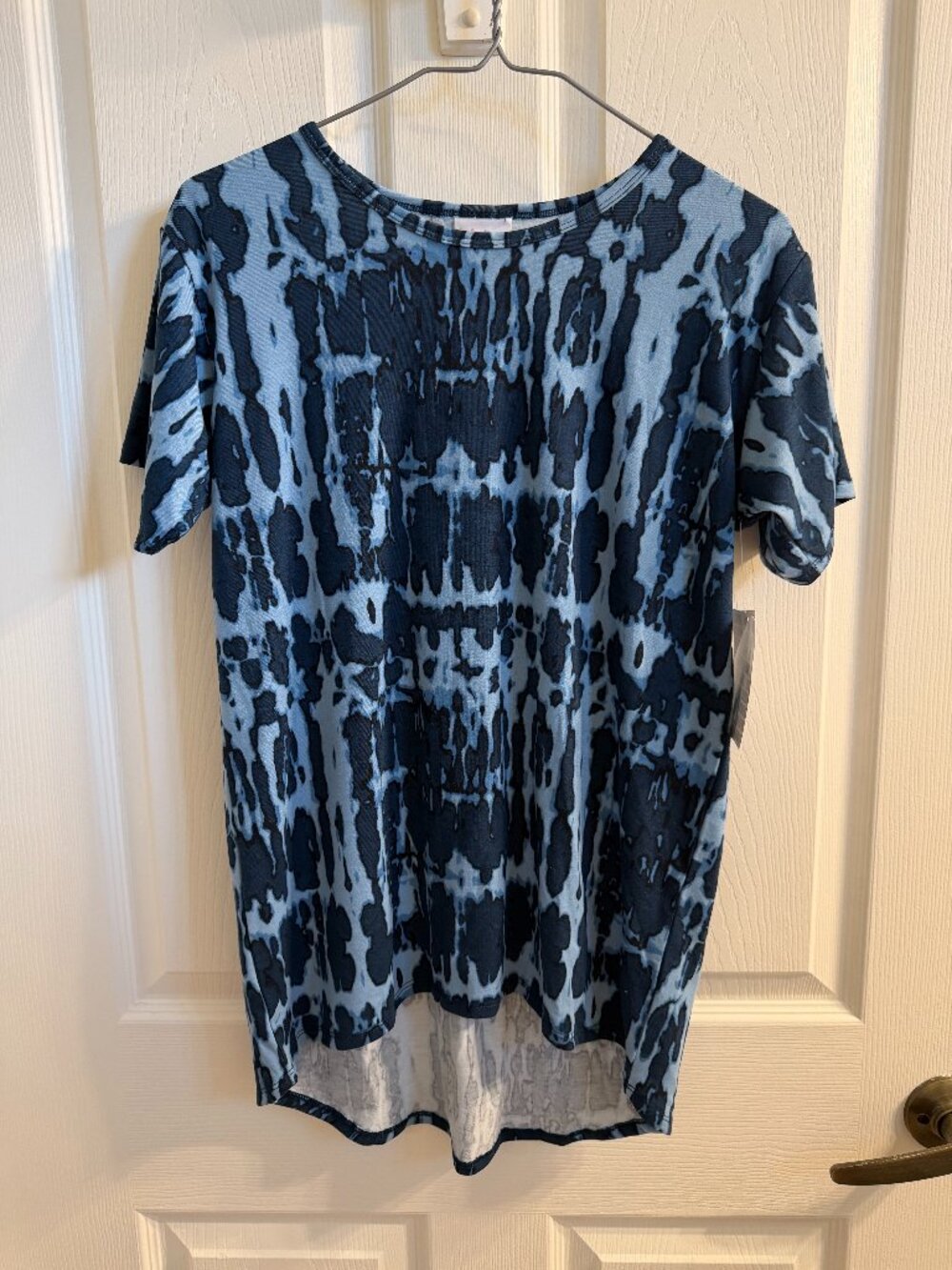 LuLaRoe Gracie Top NWT - Tween Blue Tie Die